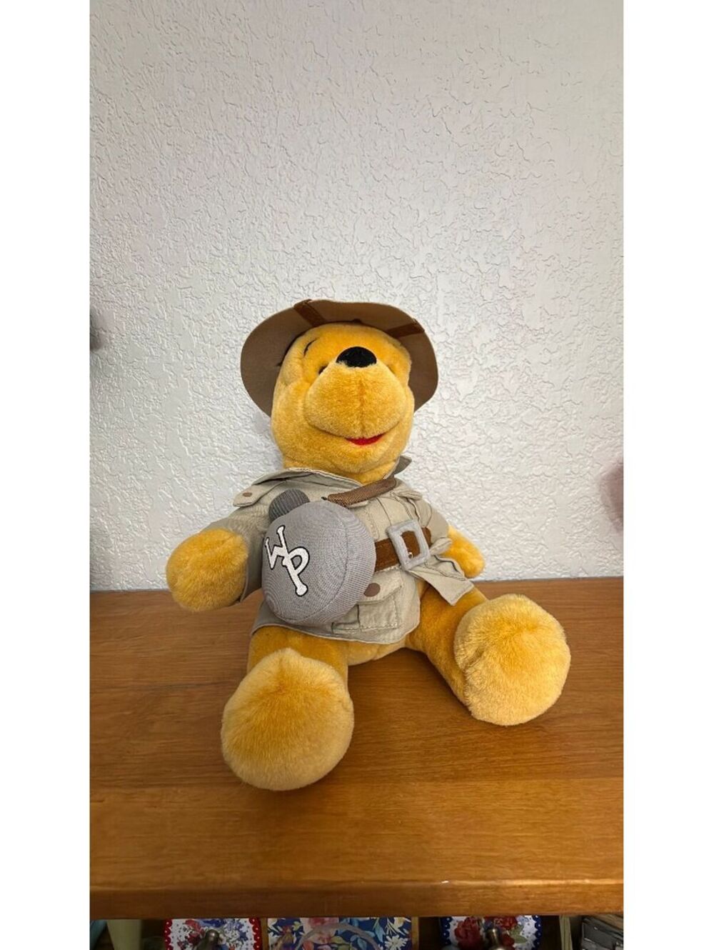 Vintage Disney Safari Winnie the Pooh Bear Plush